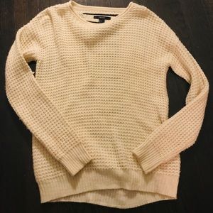Creme sweater with Back Cut Out